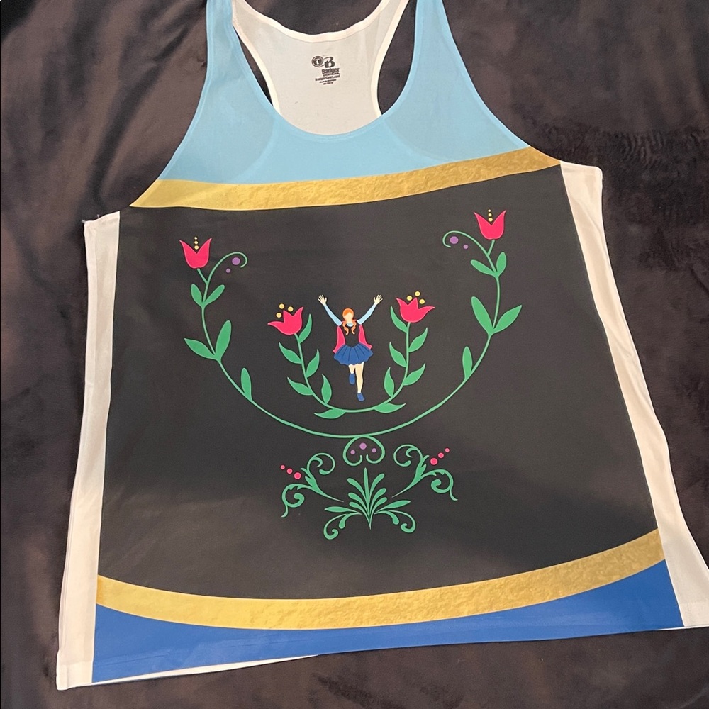 Colorful Frozen inspired Graphic Tank Top Brand New
